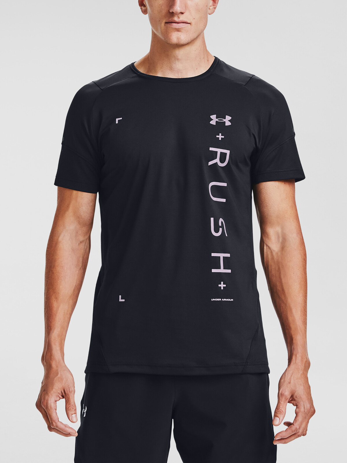 Under Armour Tričko UA RUSH HG 2.0 Graphic SS-BLK - Pánské