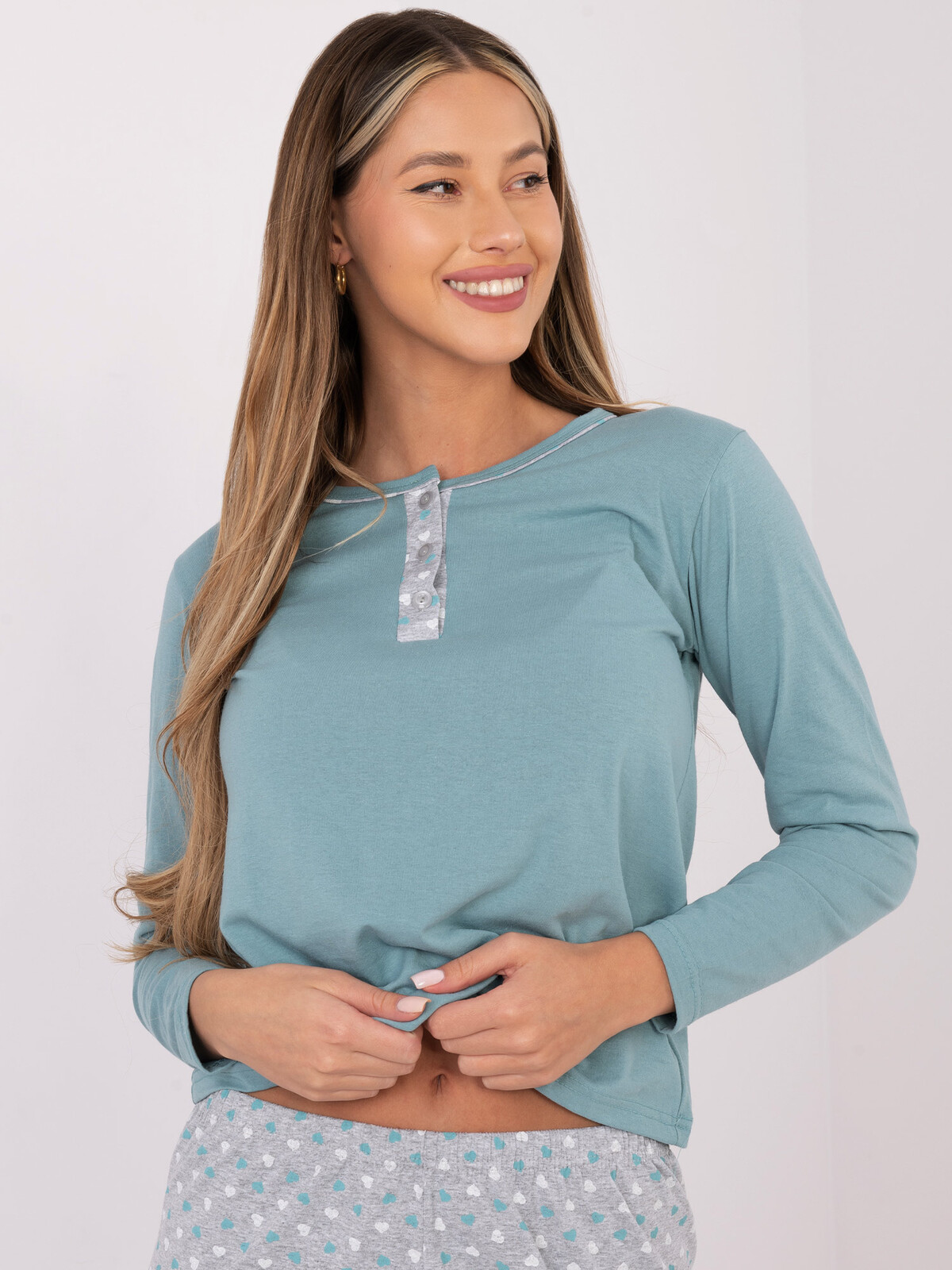 Dámské pyžamo v mátové barvě