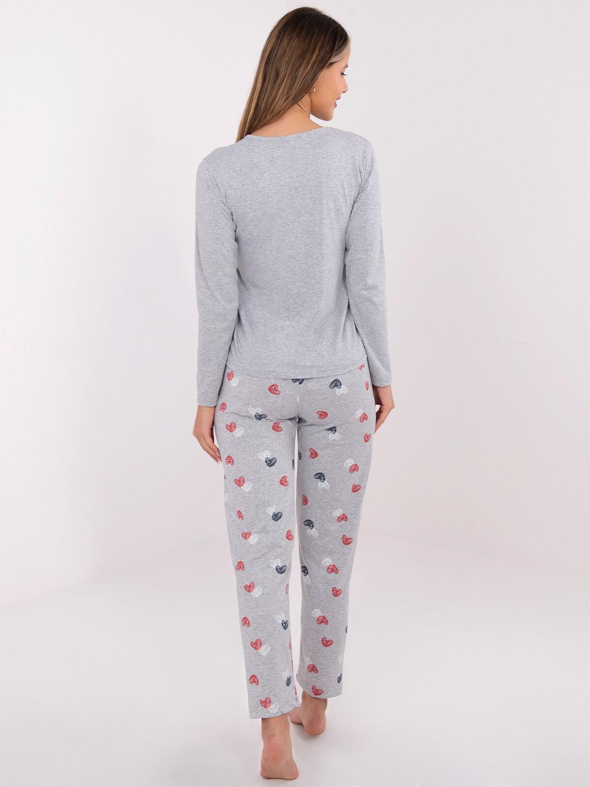 Dámské šedé pyžamo s potiskem