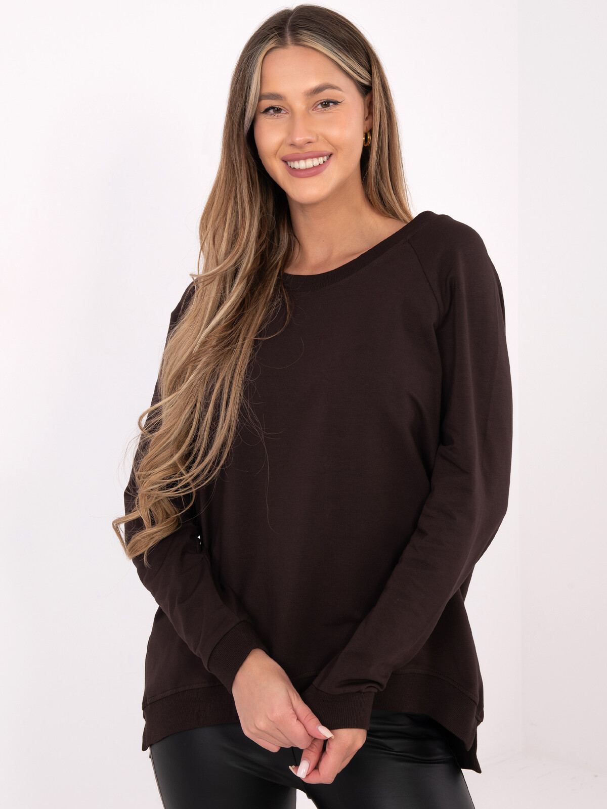 Dámská mikina tmavě hnědá