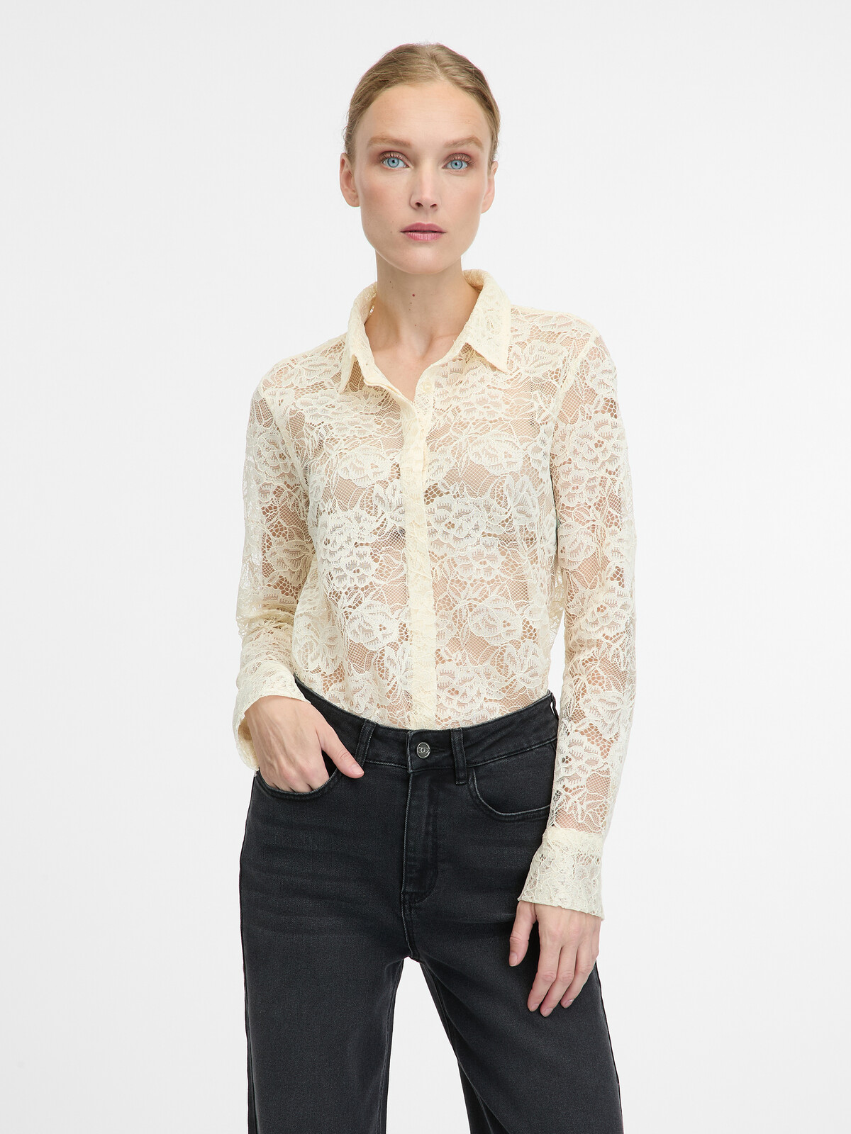 Krémová krajková halenka ORSAY