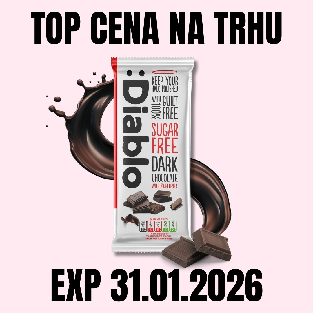 DIABLO Hořká čokoláda se sladidlem 85 g EXP 31.01.2026