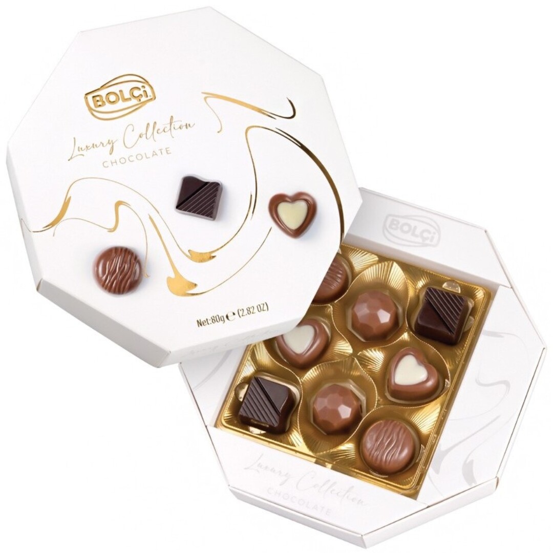 BOLCI Octagon White - Mix luxusních pralinek 80 g
