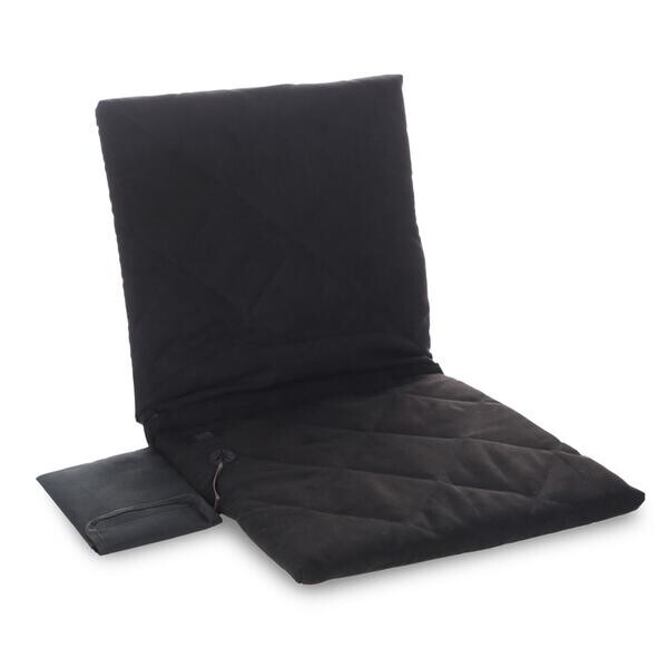 Přenosná vyhřívací podložka s opěradlem