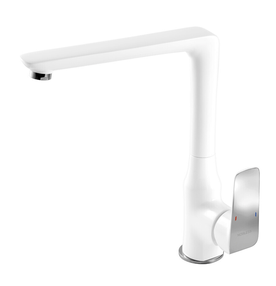 NOVASERVIS NOBLESS Tina 38714,1 dřezová stojánková baterie s otočným ramenem - bílá/chrom (38714,1)