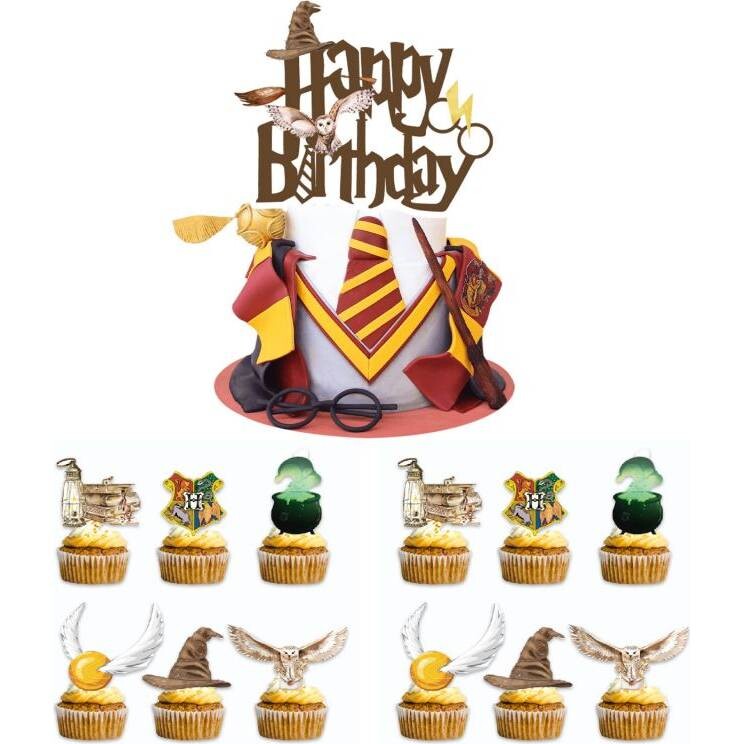 Zápich na dort Happy birthday, Harry potter 25ks - Cakesicq