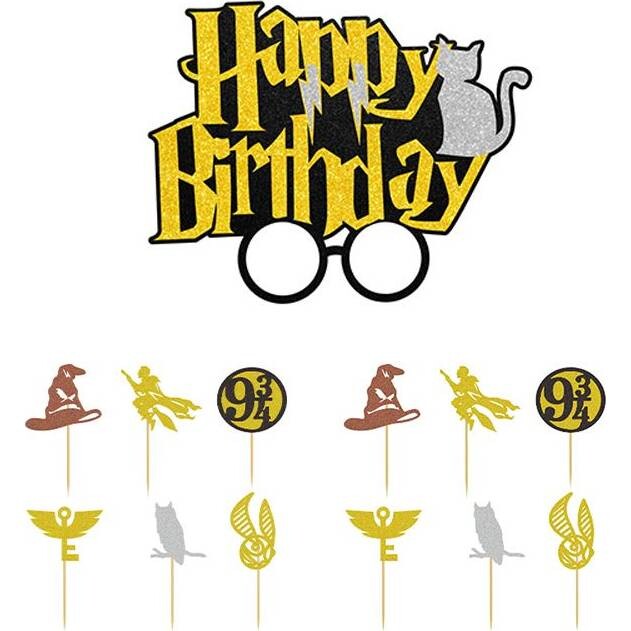 Zápich na dort Happy birthday, Harry potter 13ks - Cakesicq