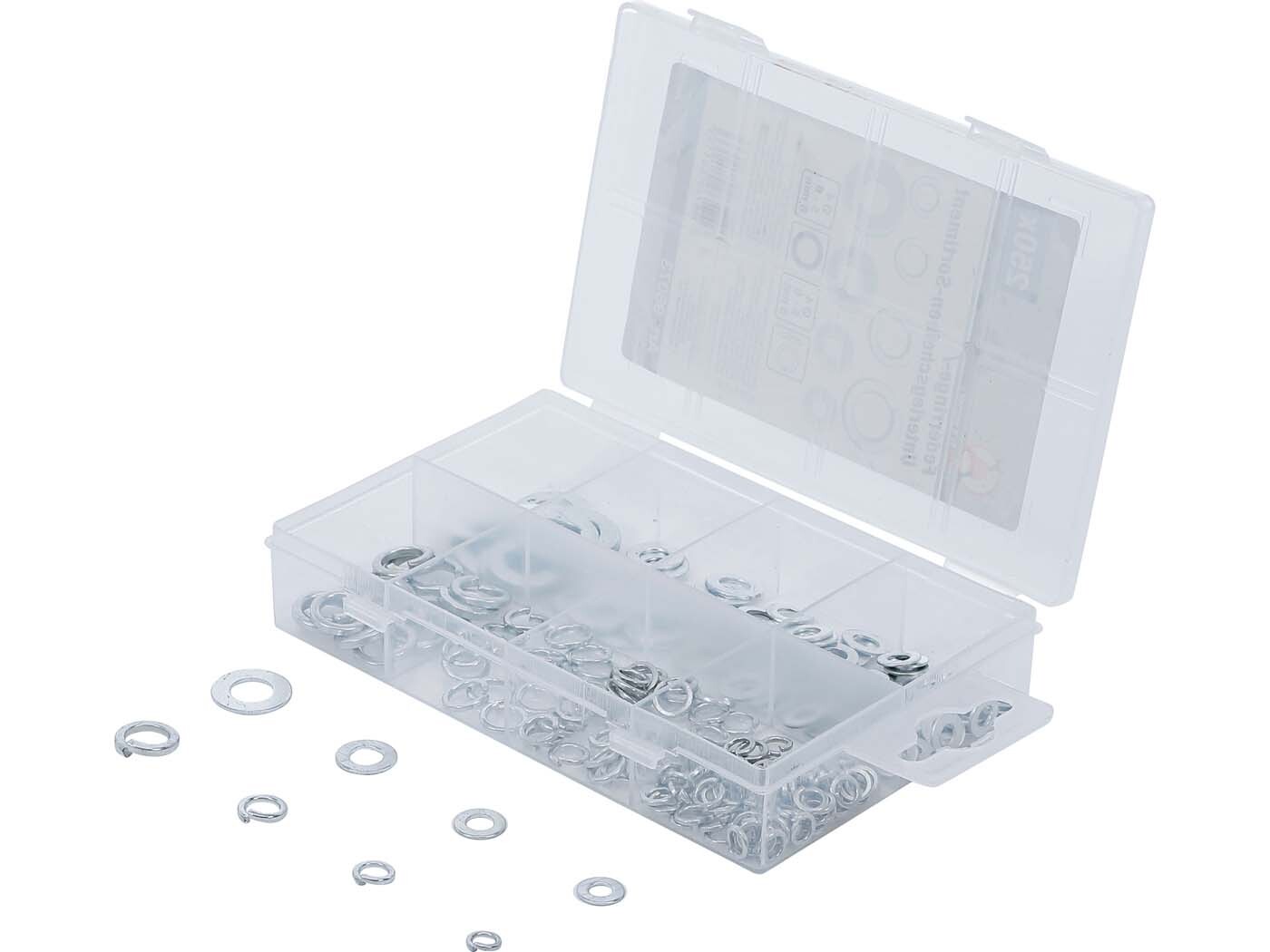 BGS technic Sortimentní box pružných podložek M4–M8, 250 ks