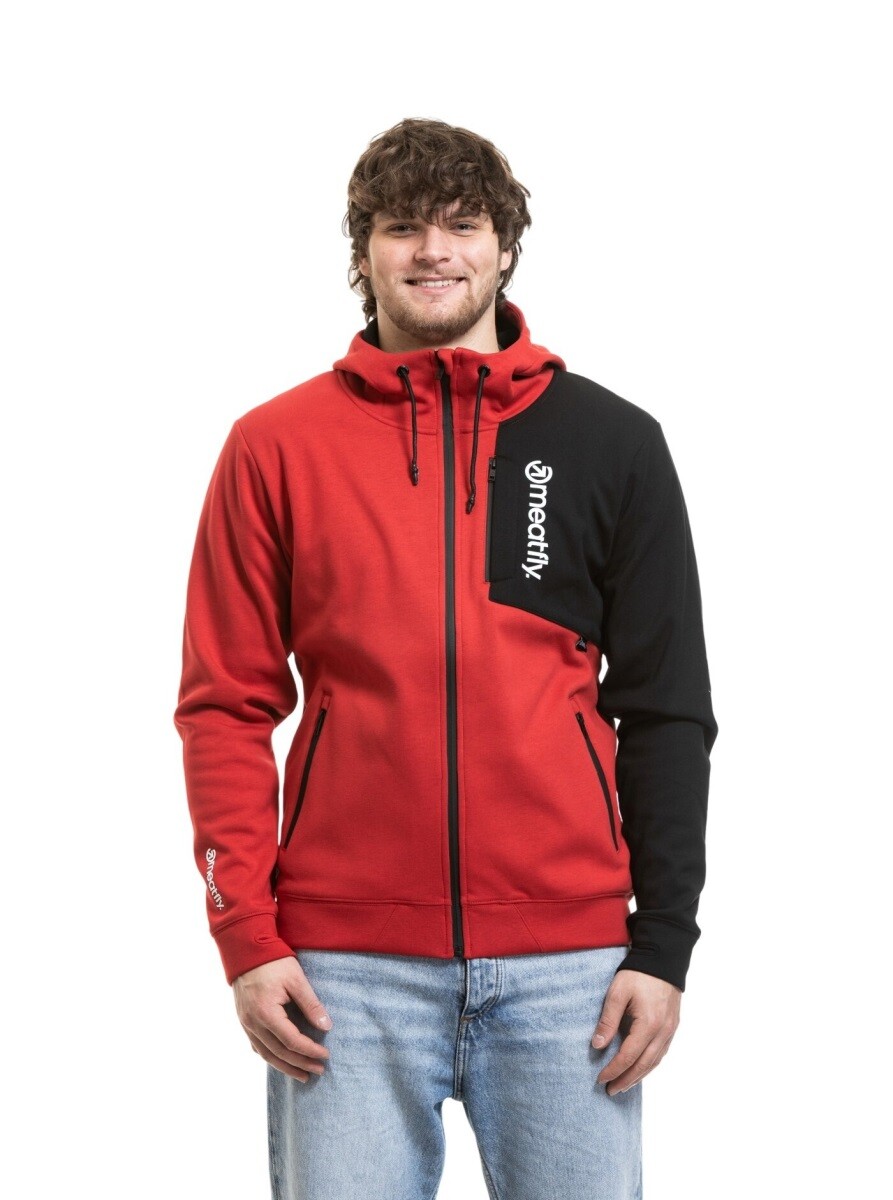 Pánská technická mikina meatfly lightyear červená s