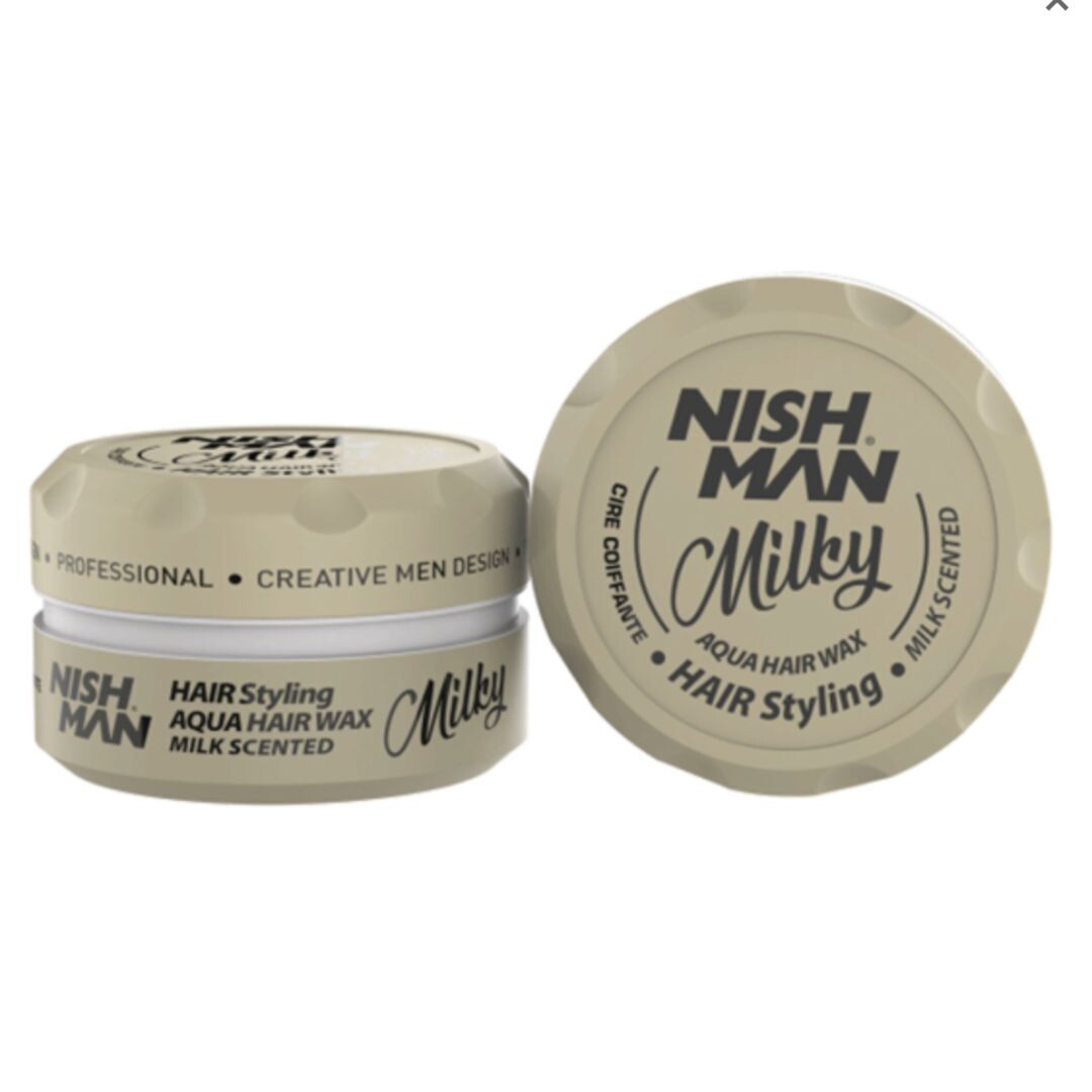 Nishman Hair Styling Aqua Wax MILKY - vosk na vlasy s mléčnou vůní, 150ml