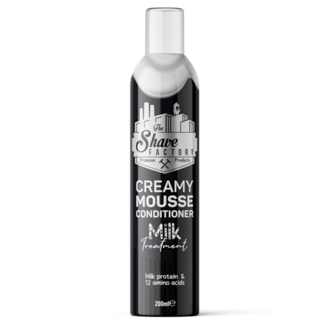 The Shave Factory Creamy Mousse Conditioner Milk Therapy - regenerační pěna s mléčnými proteiny a aminokyselinami, 200 ml