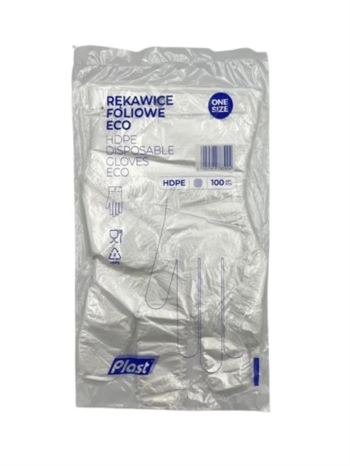 Rukavice HDPE foliové - se závěskou, UNI