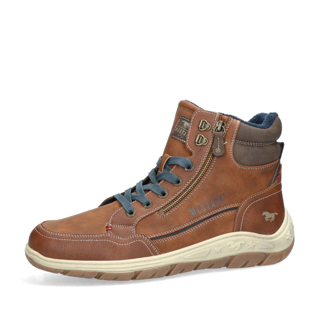 Mustang pánské každodenní kotníkové boty - koňakové - 40