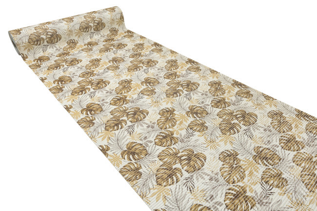 Koupelnová pěnová rohož 265B Monstera béžová