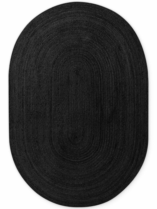 Koberec Hanse Home Jute Braided Rangpur černý ovál