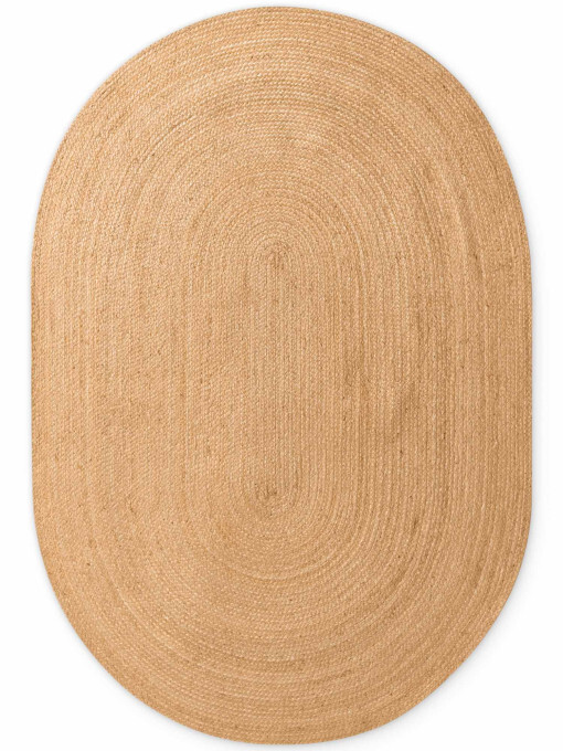 Koberec Hanse Home Jute Braided Rangpur naturální / zlatý ovál
