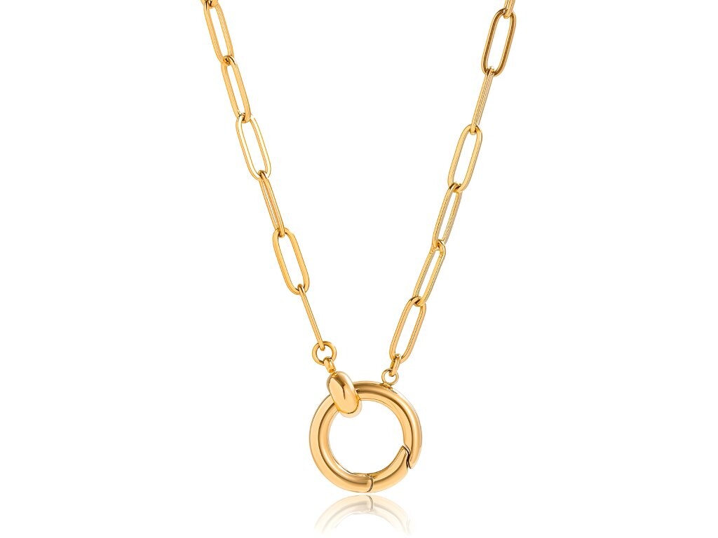 ELENYS Infinite Circle – pozlacený náhrdelník 18K žluté zlato Délka: 45+5 cm / max. 50 cm