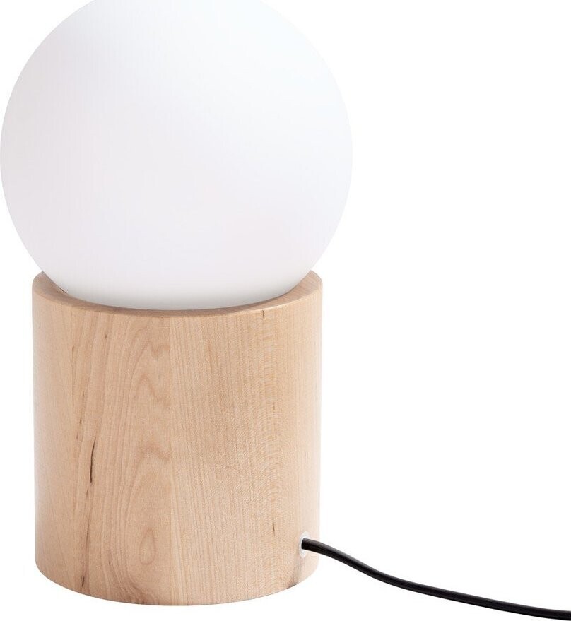 Bílá/v přírodní barvě stolní lampa se skleněným stínidlem (výška 21 cm) Surtur – Sollux