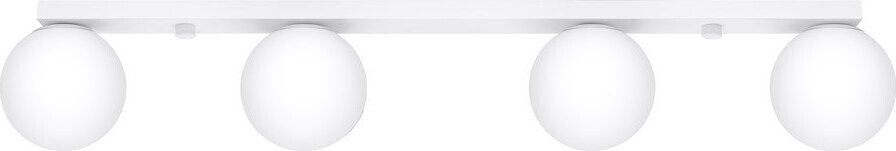 Bílé stropní svítidlo se skleněným stínidlem ø 12 cm Umerta – Sollux