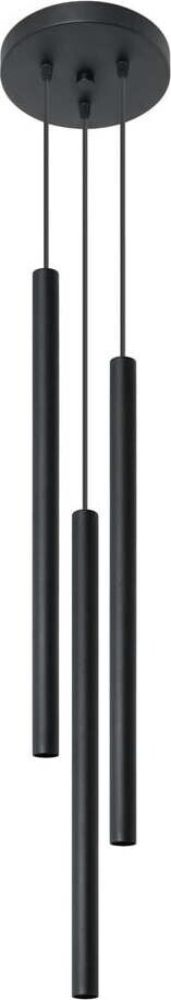 Černé kovové závěsné svítidlo ø 20 cm Fideus – Sollux