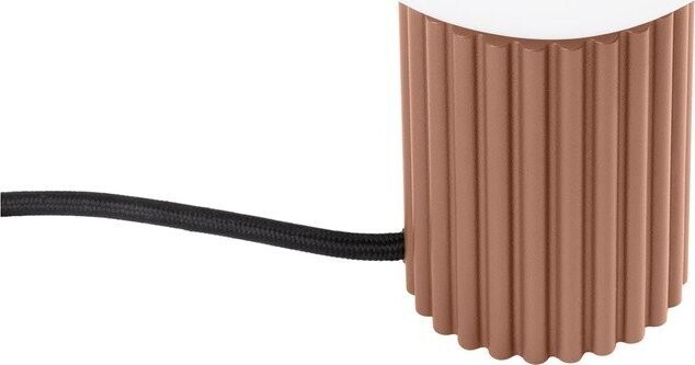 Světle hnědá stolní lampa se skleněným stínidlem (výška 19 cm) Orbital – Sollux