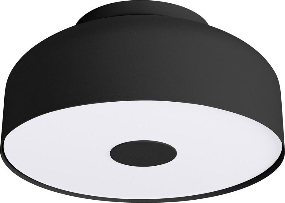 Černé stropní svítidlo ø 30 cm Blacko – Sollux