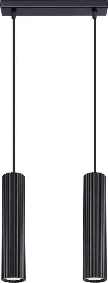Černé kovové závěsné svítidlo Gleam – Sollux