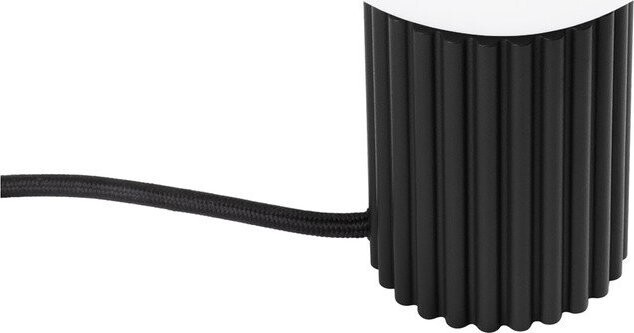 Černá stolní lampa se skleněným stínidlem (výška 19 cm) Orbital – Sollux