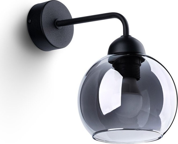 Černé nástěnné svítidlo ø 15 cm Grande – Sollux