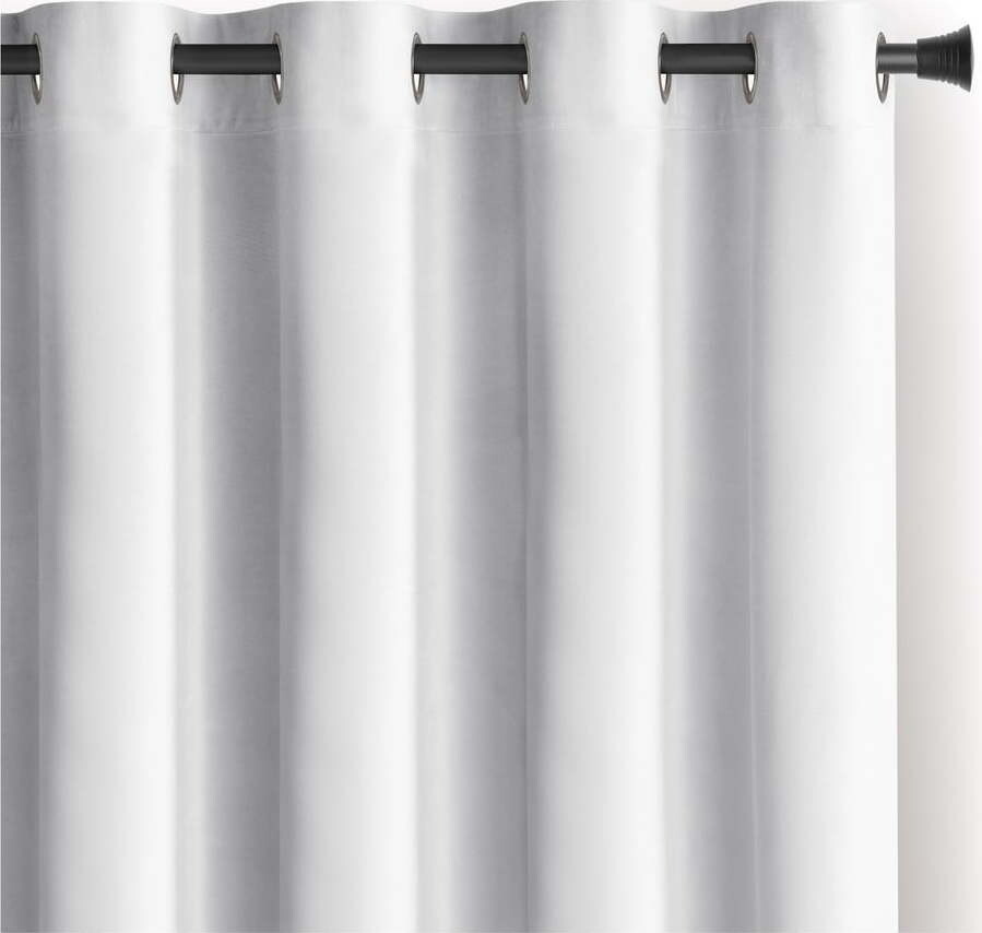 Bílý sametový dimout závěs 140x270 cm Eyelets – Restilo