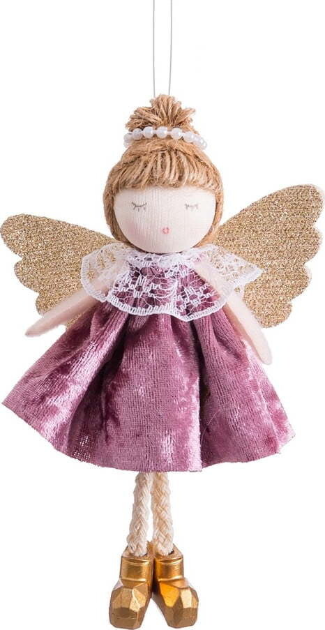 Textilní vánoční ozdoba 14 cm Angel – Casa Selección