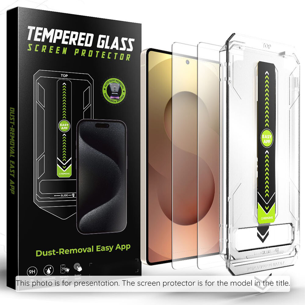 Techsuit - [kompatibilní s odemykáním otiskem prstu] TitanGlass CrystalHD (2 balení) - Samsung Galaxy S25 FE - čirý