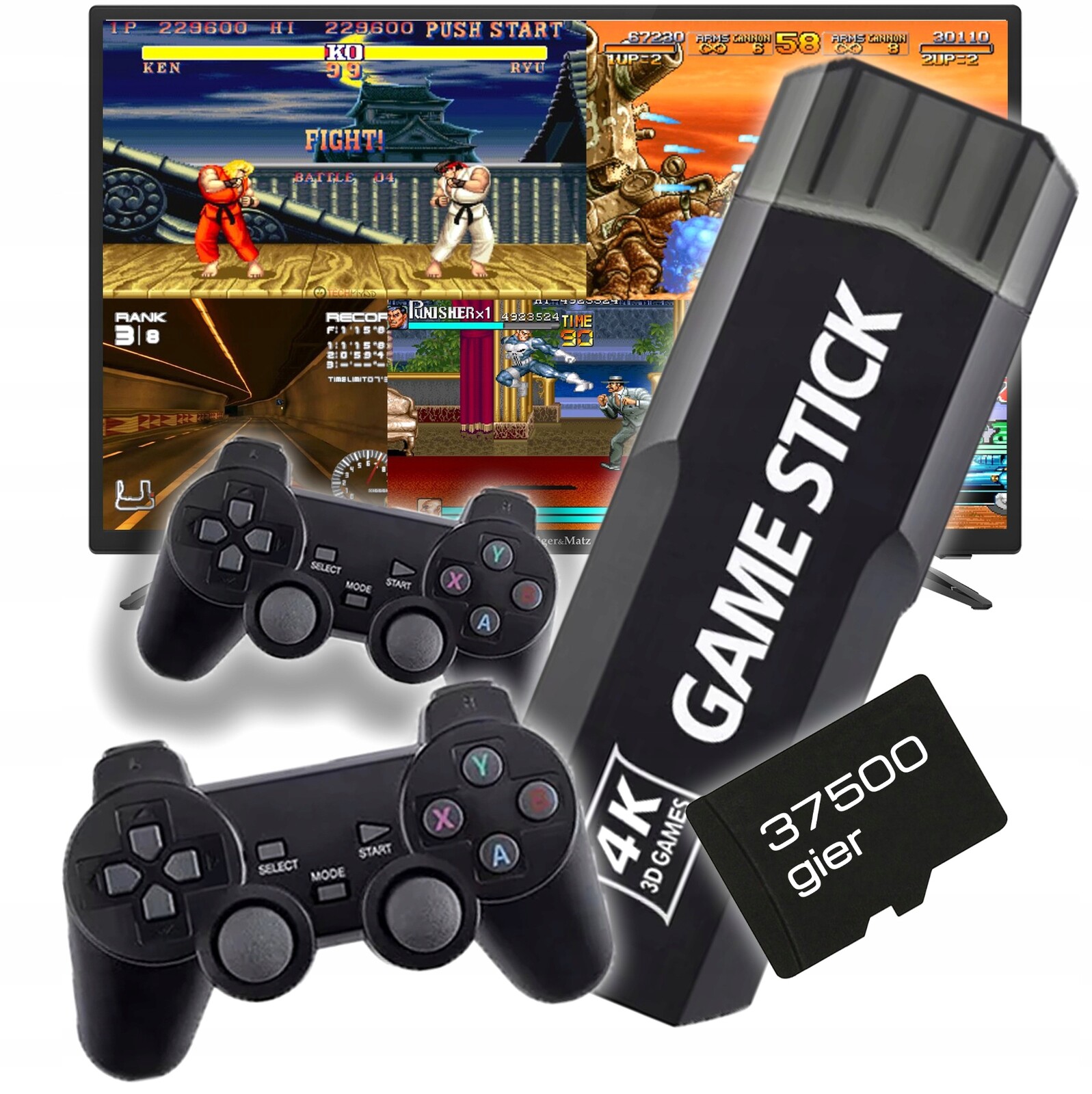 Retro Konzola Hraje Tv GD10 X2 Vayava Opt 64GB 37500 Her 2 Pady Hdmi Polská