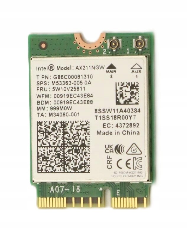 Originální karta Wlan M.2 CNVio Lenovo 5W10V25811 Intel WiFi 6e AX211 vPro