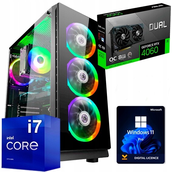 Počítač Pro Hry Gamer X-omen i7 16GB/512GB Ssd Rtx 5060 8GB