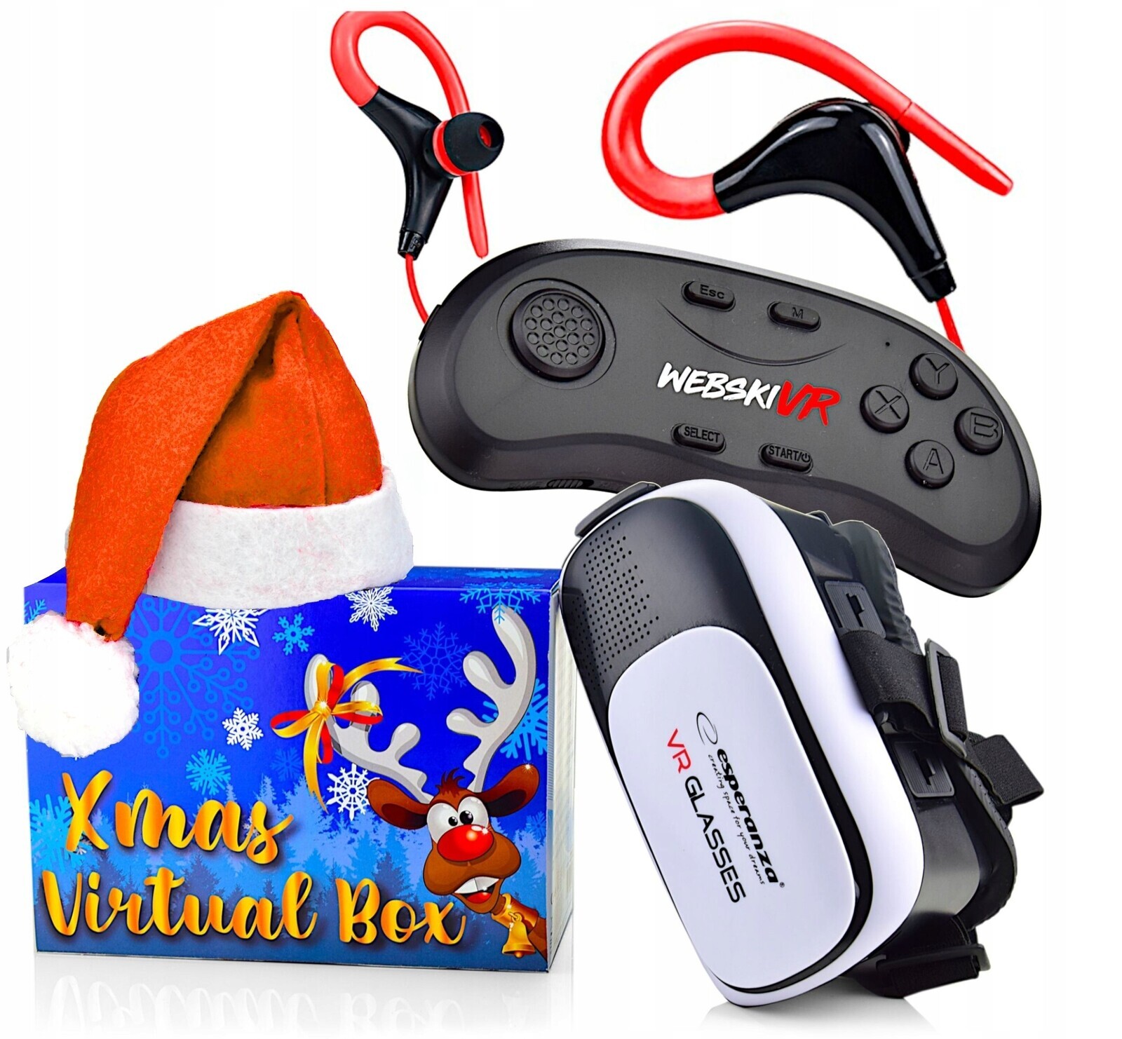 Dárek Pod Vánoční Stromeček Brýle Vr+sluchátka+ovladač