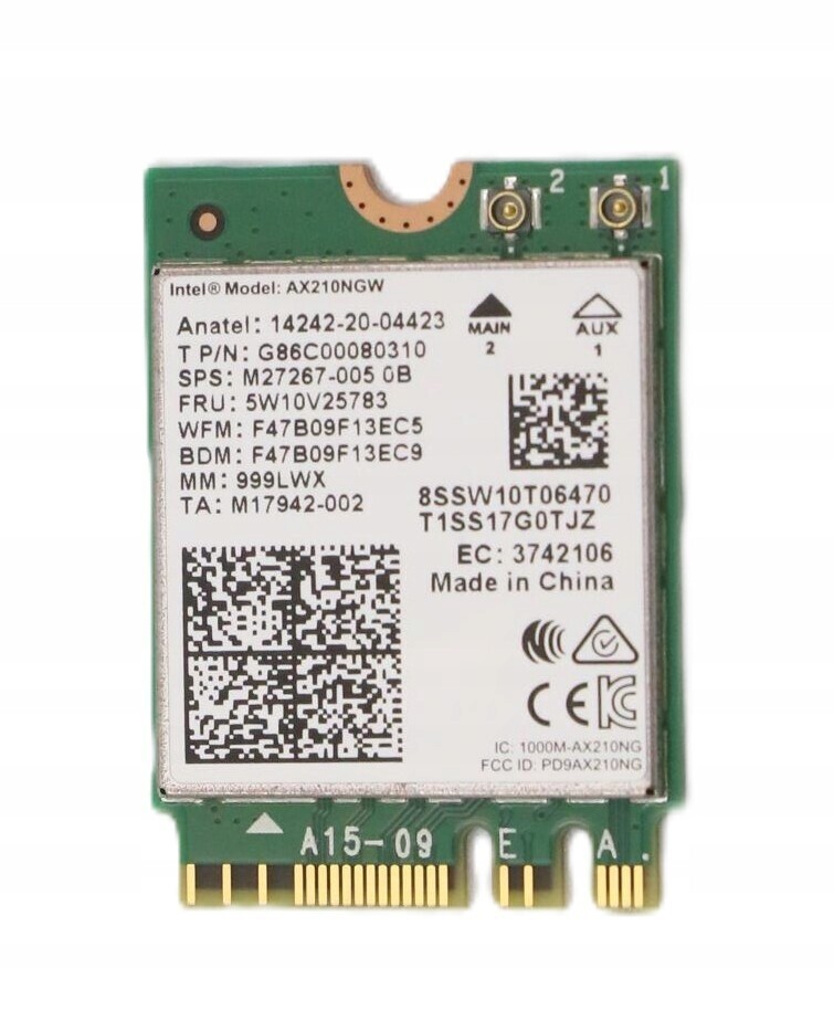 Originální karta Wlan PCIe Lenovo 5W10V25783 Intel WiFi 6e AX210 vPro