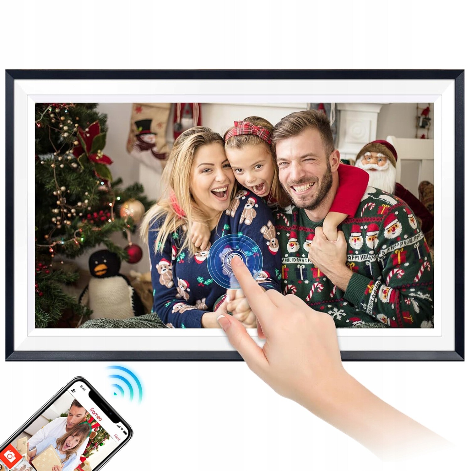 Rámeček Digitální Wifi 1080P 32GB Dotyk 15.6 Vánoční Dárek Vysoká Kvalita