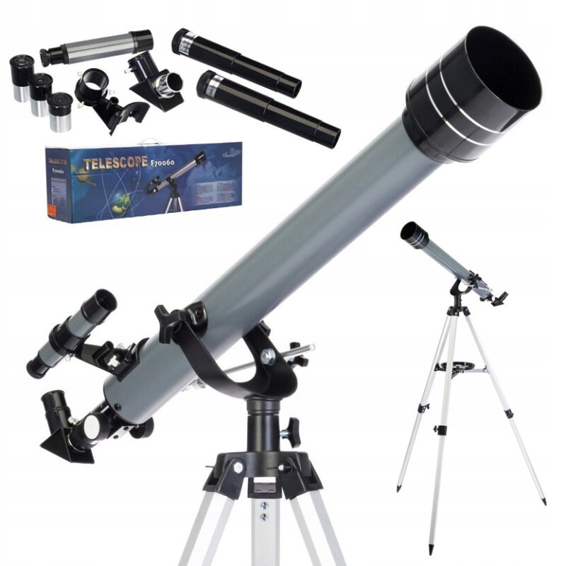 Astronomický Teleskop Dalekohled Skyline 60/700 MM Zoom 525X Příslušenství Okulár