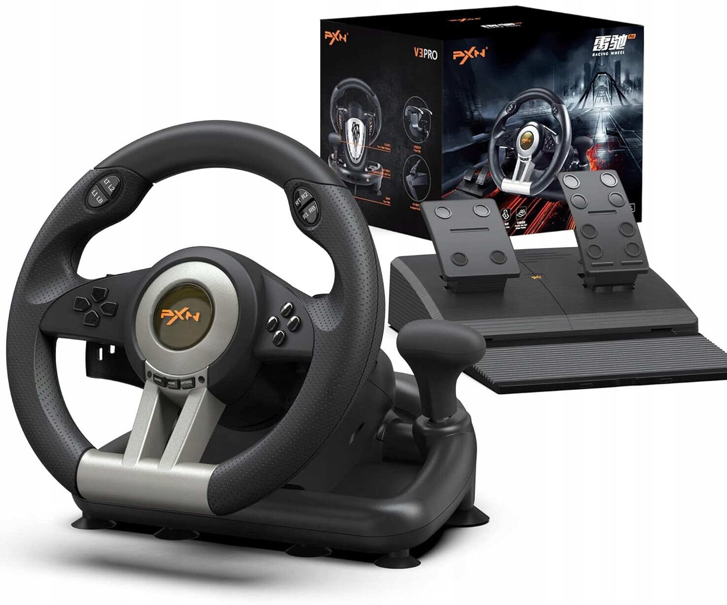 Volant Pc Zosudull Pro PC/PS4/Xbox One Jednoduchý Na Ovládání Pedály Převodovky