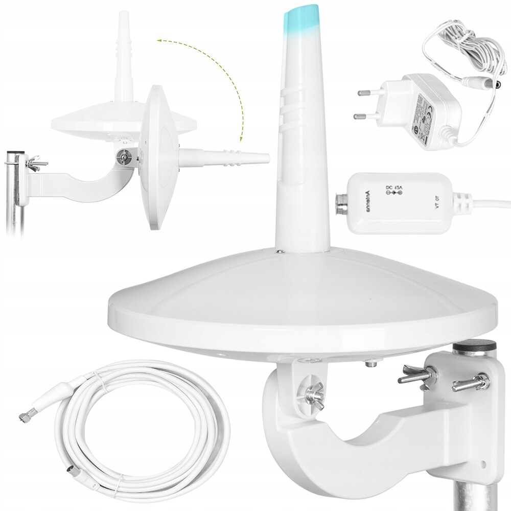 DVB-T2 Anténa Pro Pozemní Tv na všechny Muxy Všesměrový 4K Zesilovač