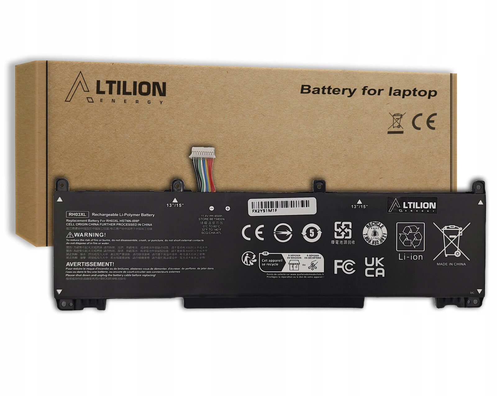 Baterie RH03XL Type-B pro Hp Probook 430 440 445 450 630 640 650 G8