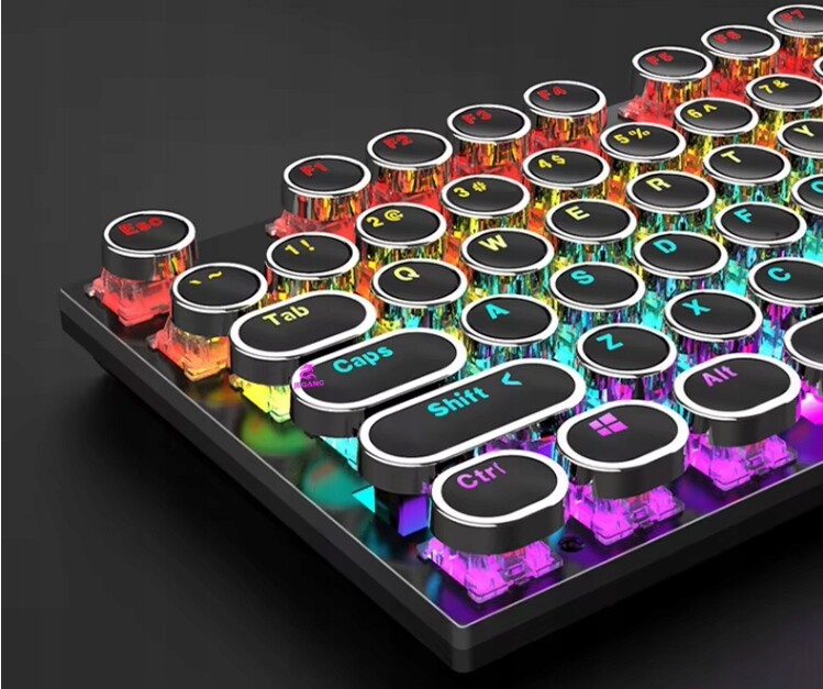 Mechanická klávesnice Jeqang 104-Key Rgb barevné podsvícení Černá