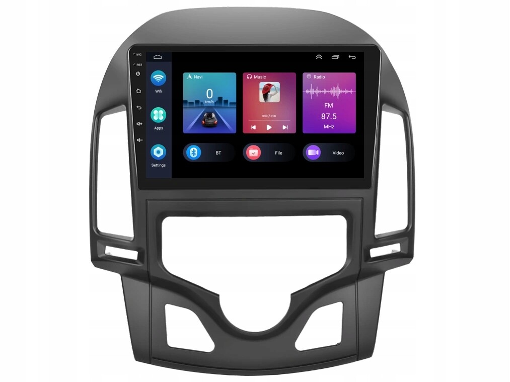 Podofo 2DIN autorádio PEV84 Android, Hyundai i30 s automatickou klimatizací