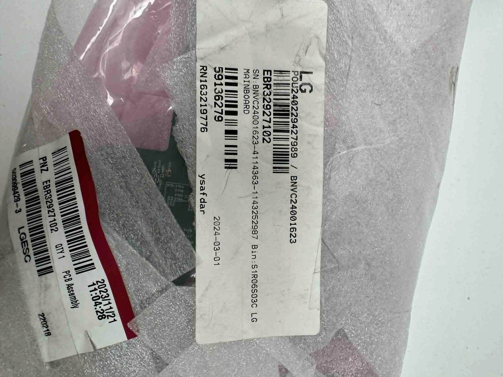 Hlavní deska plošných spojů (hlavní sestava Pcb) EBR32927102