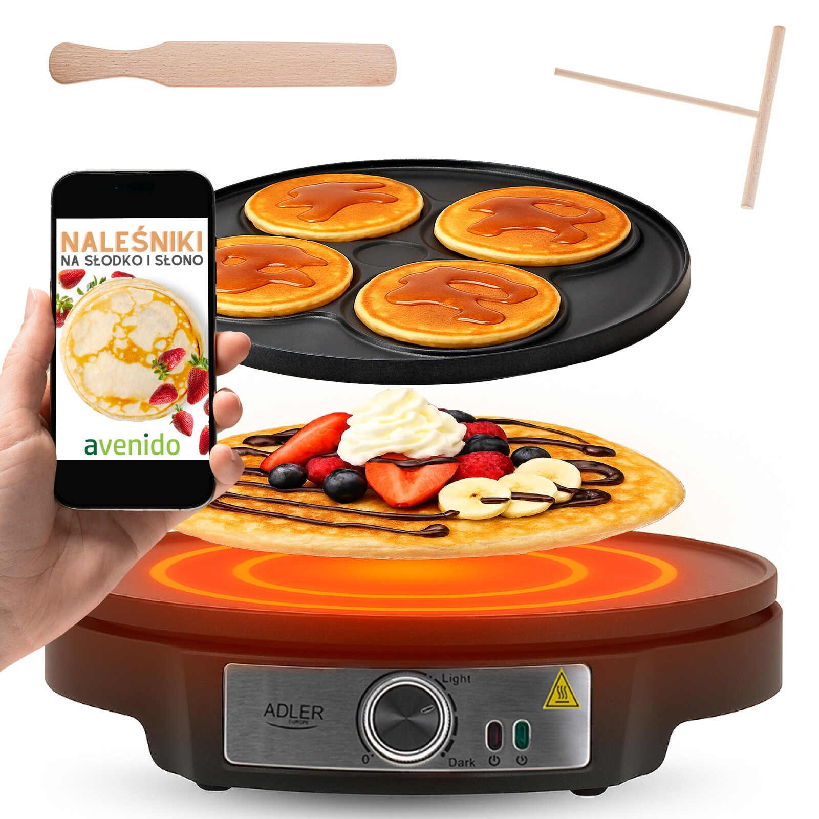 Oboustranná Palačinkovačka 2v1 XXXL 30 cm Pancake Tortilla Termostat na palačinky