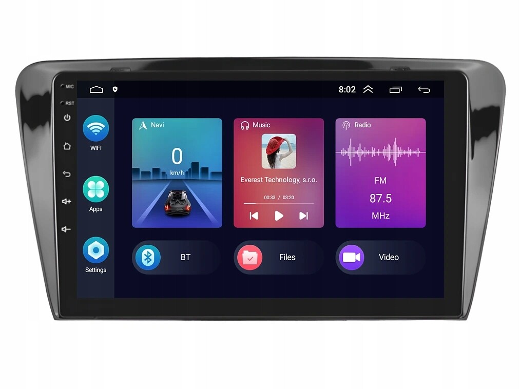 Podofo 2DIN autorádio PEV06 Android, Škoda Octavia III