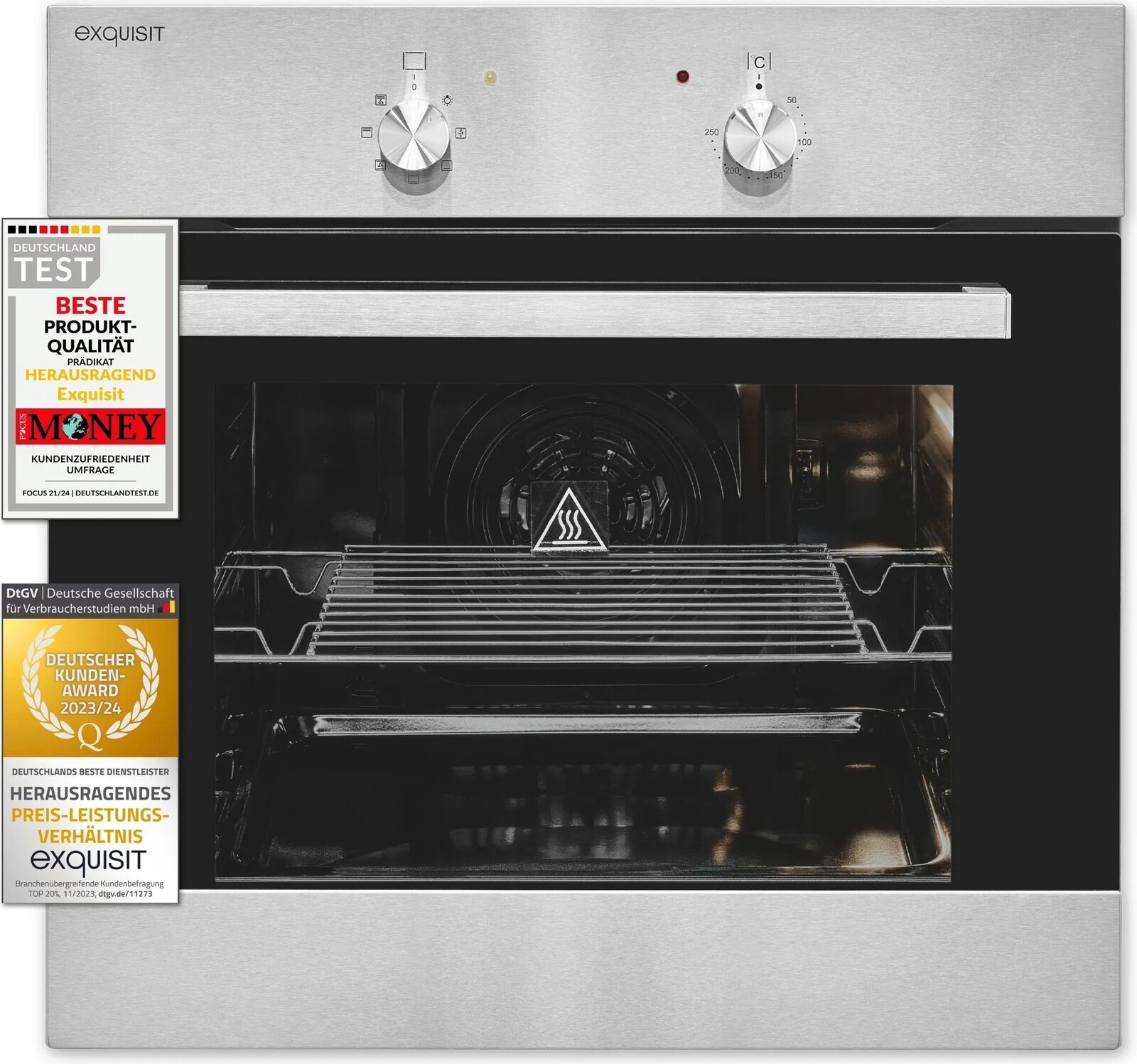 Vestavná Trouba 57L Exquisit Ebe 555-1.2 60 cm třída A Inox