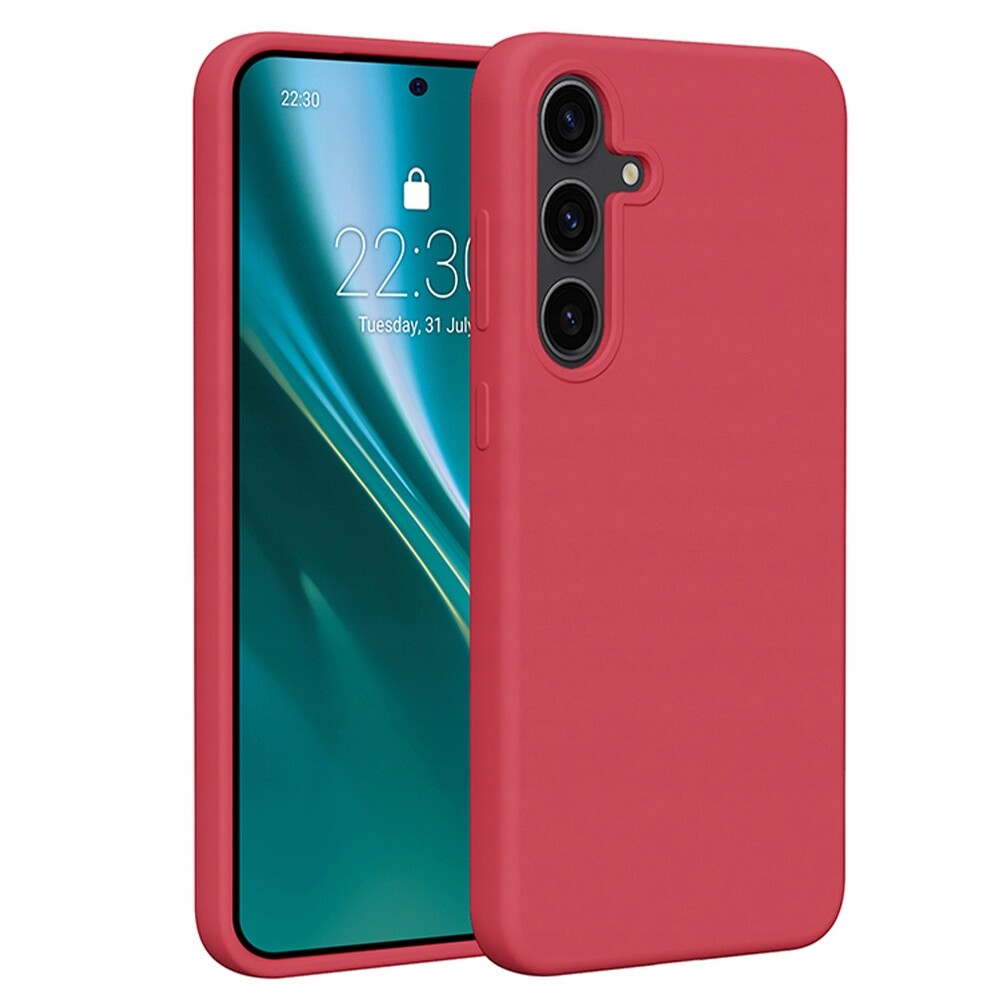 Krytka Etteri Silicone Case pro Samsung S24 Plus malinová