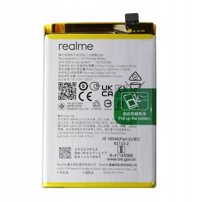 Baterie Akumulátor Realme 8 Pro 9 Pro Plus 5G 4500 mAh Nová Originální